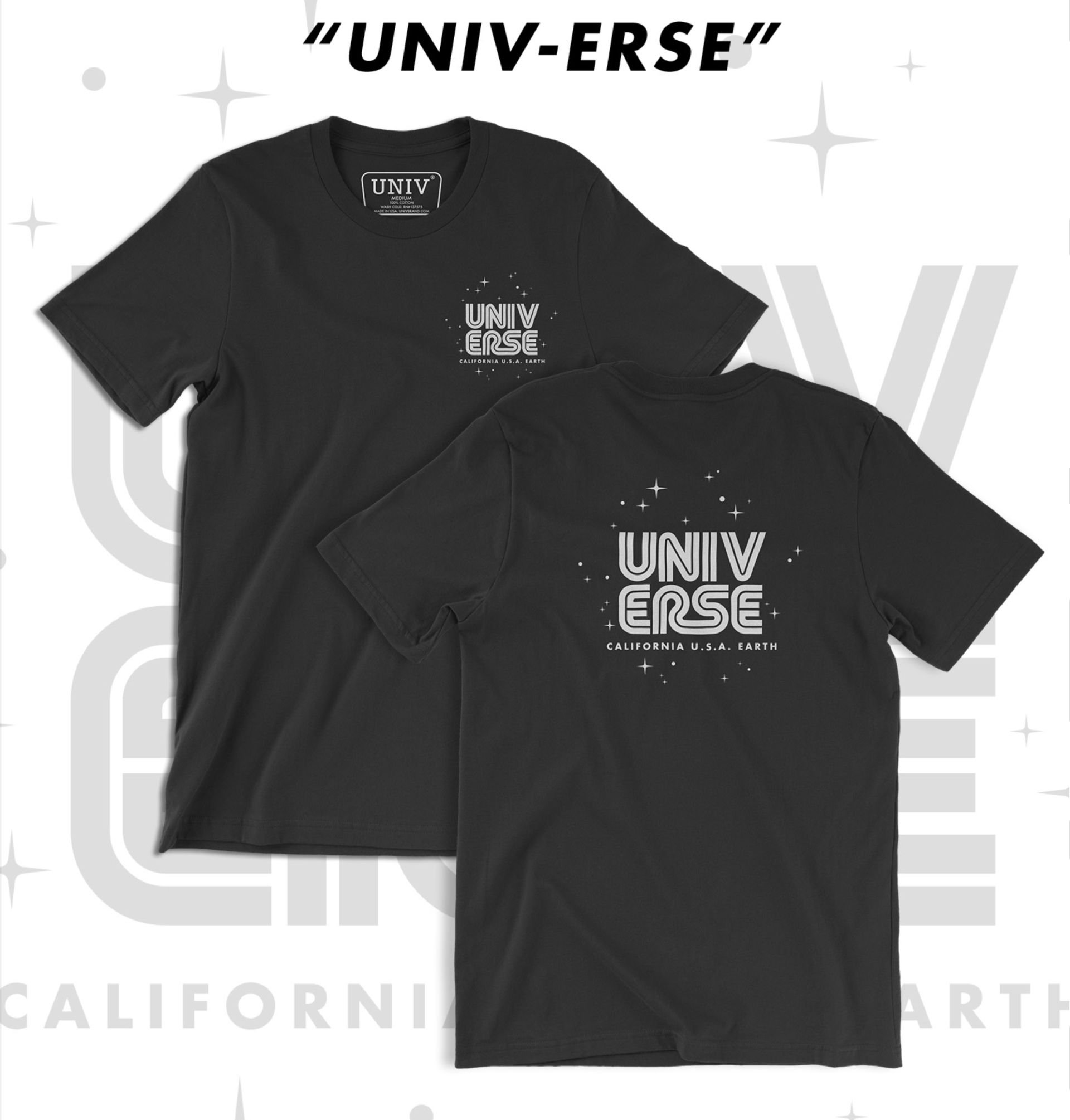 A black t-shirt that says