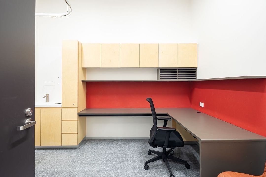 A Small And Well-lit Office With A Desk And Chair In It — Concept Kitchens In Port Macquarie, NSW