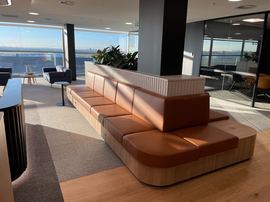 There Is A Couch with Post In The Middle Of The Room — Concept Kitchens In Port Macquarie, NSW