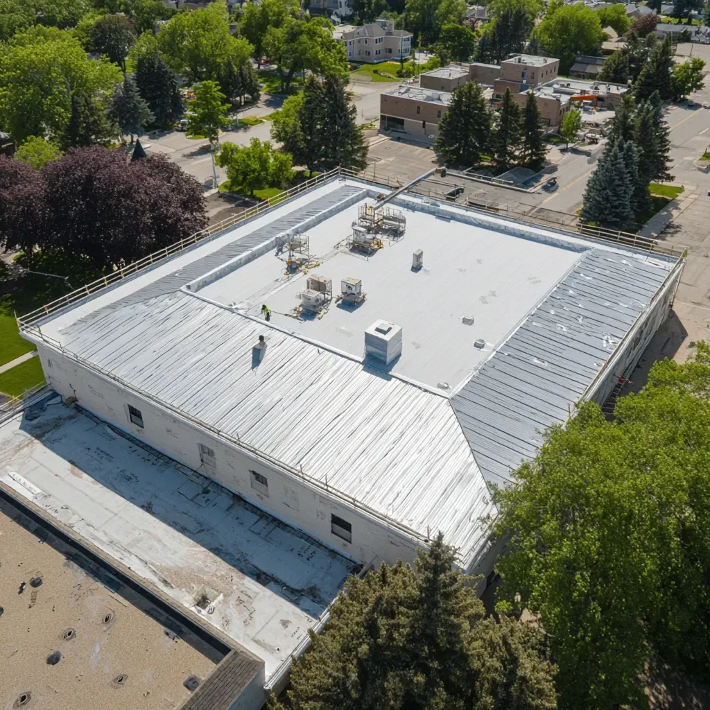 Commercial Roof Sealing Oldsmar FL, Reflective White Commercial Roof Sealing Oldsmar Florida, Cool Roof Energy Efficient Commercial Roof Sealing Oldsmar FL, UV Resistant Commercial Roof Sealing Oldsmar Florida, and Heat Reflective Commercial Roof Sealing Oldsmar FL.