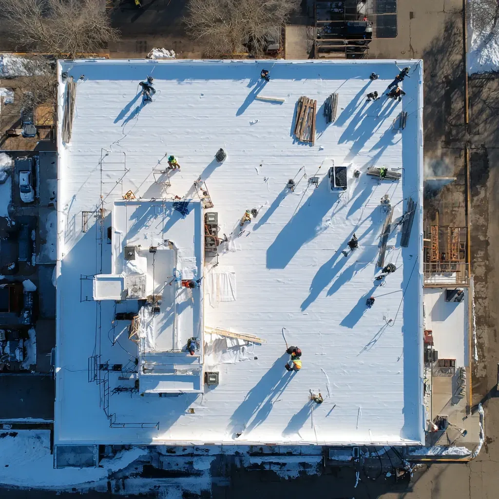 Commercial Flat Roof Installation Oldsmar FL, Custom Color Commercial Flat Roof Installation Oldsmar Florida, Designer Finish Commercial Flat Roof Installation Oldsmar FL, and Aesthetic Upgrade Commercial Flat Roof Installation Oldsmar Florida.