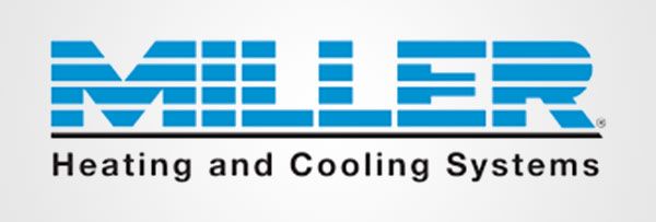 A logo for miller heating and cooling systems