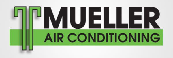 A logo for a company called mueller air conditioning