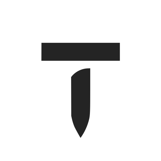 Black stylized letter 