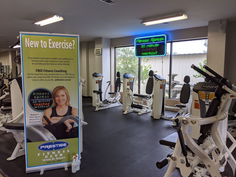 Chest workout machine at Prestige Fitness Club in Pass Christian, MS