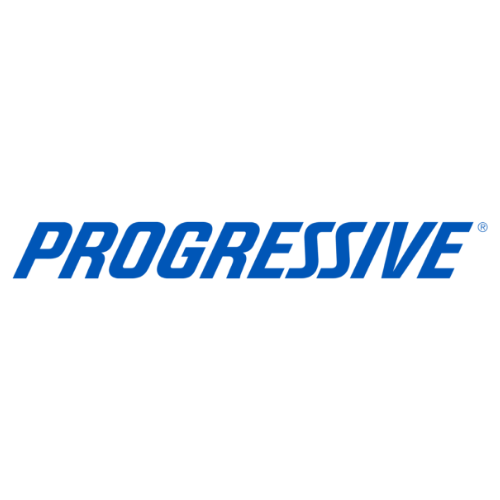 The progressive logo is blue and white on a white background.