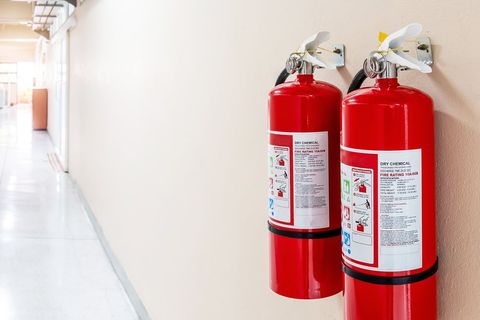 Two Fire Extinguishers on Wall Way — La Habra, CA — Five Star Fire Protection