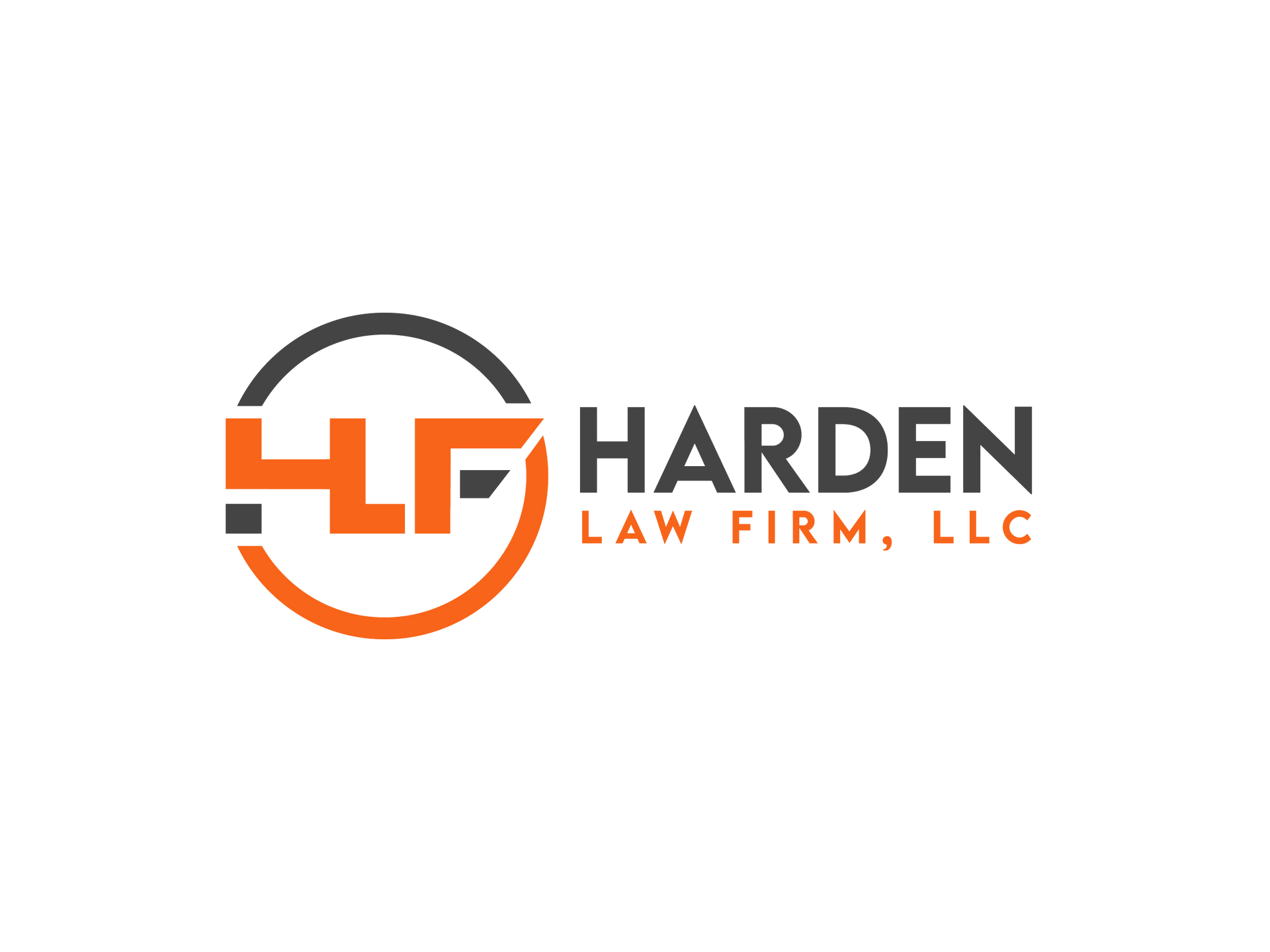 A logo for a law firm called harden law firm llc.