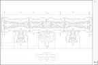 Architectural blueprint: detailed top view of a building with intricate, symmetrical designs.