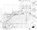 Architectural blueprint of a building layout with labeled rooms, walls, and dimensions.