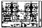 Architectural floor plan of a multi-unit building with apartments, corridors, and communal spaces.