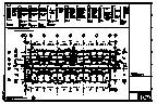 Architectural blueprint of a building, showing layout of rooms, walls, and other structural components.