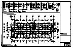 Architectural blueprint of a building, showing layout of rooms and structural elements.