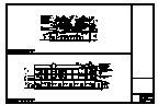 Blueprint with two architectural elevations.