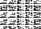 Black and white blocky text in rows.