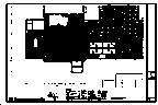 Black and white architectural layout of a building, with solid black mass representing areas and other details.