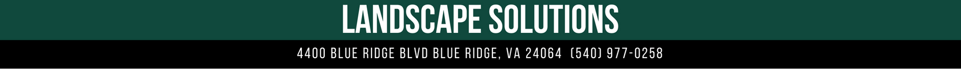 Landscape Solutions logo with green background and white text