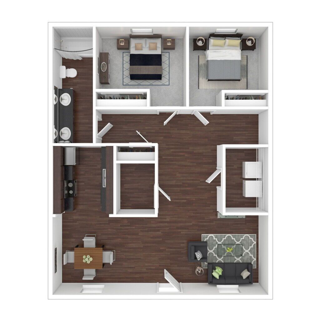 Floor Plan: 2 Bed · 1 Bath · 920 SQ. FT.