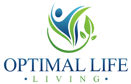 A logo for a company called optimal life living