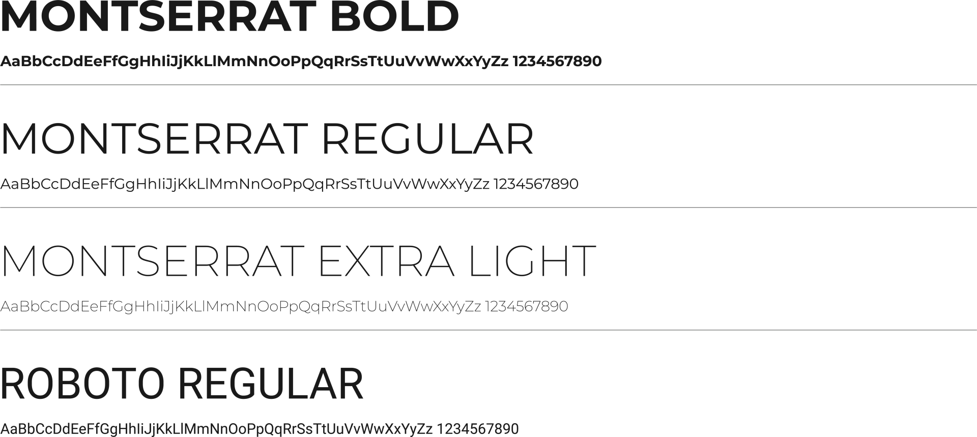 Example of Brand Fonts and Typography