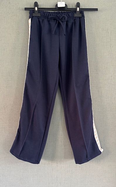 Blauwe comfy broek met hartjes