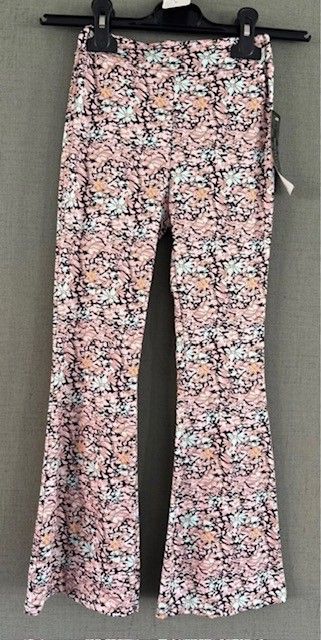 Retro flair broek bloemen