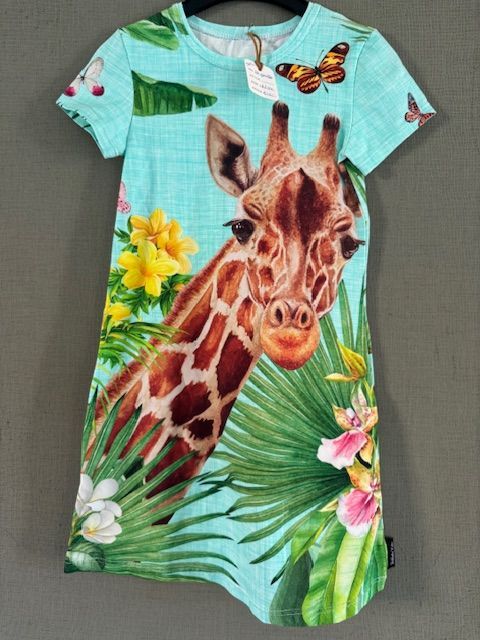 Vrolijke Blauwe Giraffen Jurk voor Meisjes