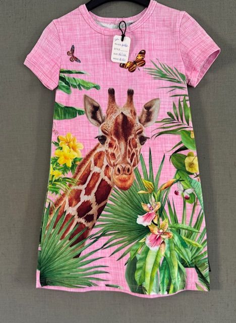 Giraffen meisjes jurk