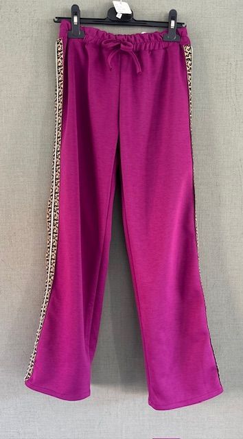 Roze broek met panter look