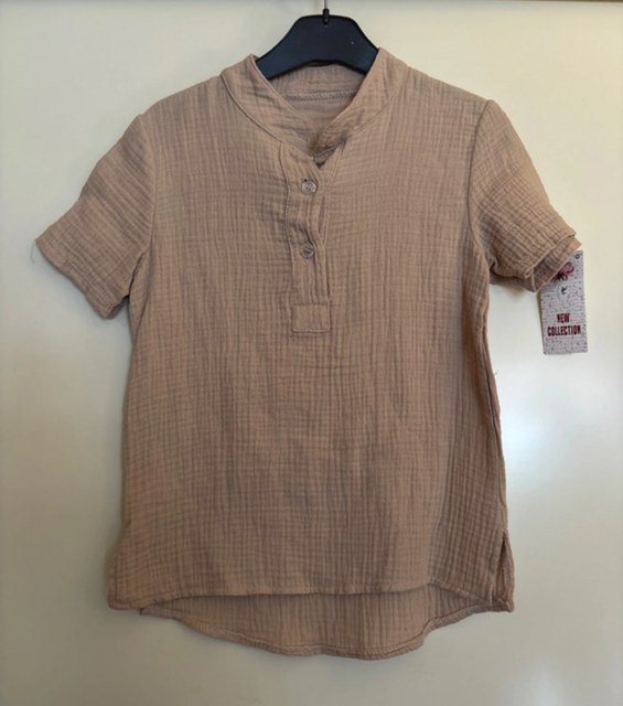 Mousseline Shirt in Sand Beige