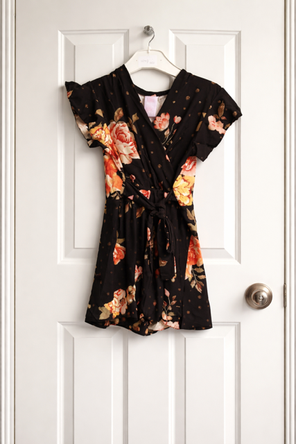 Meiden jumpsuit grote bloem