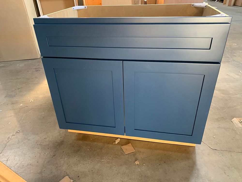 Navy blue cabinet