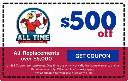 A coupon for $ 500 off all replacements over $ 5,000