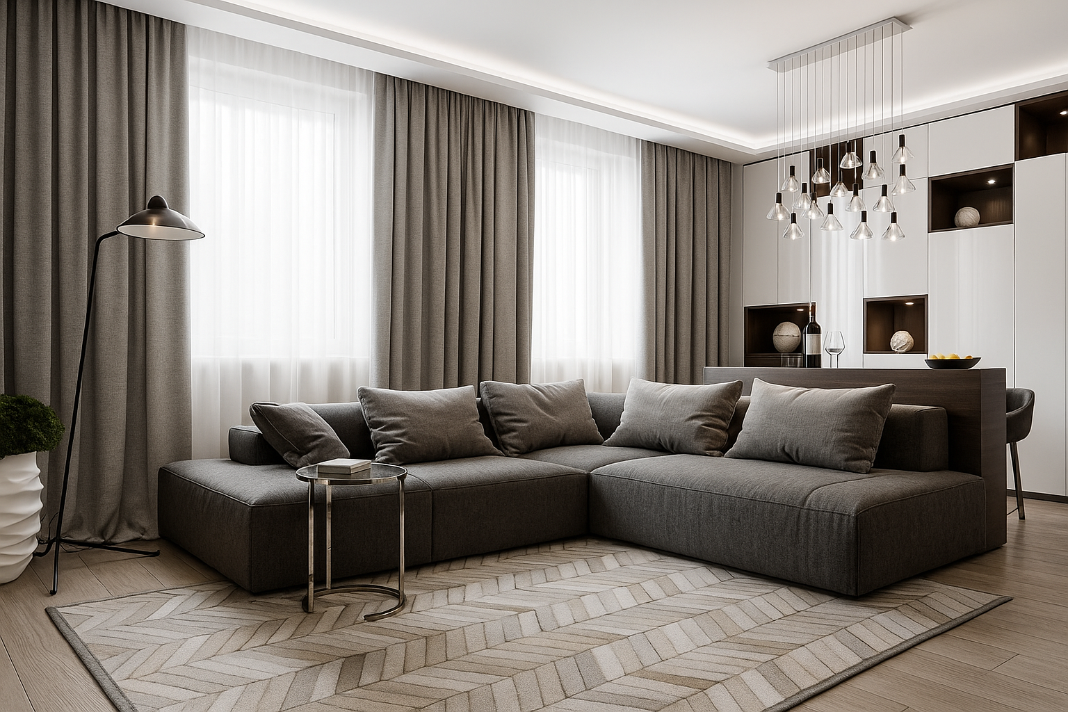 As cortinas sob medida da DecorPrime unem elegância, conforto e funcionalidade para transformar qualquer ambiente. Produzidas com tecidos de alta qualidade e acabamento impecável, são ideais para salas, quartos, escritórios e varandas, proporcionando controle de luminosidade, privacidade e sofisticação. Atendemos projetos personalizados em São Paulo com instalação profissional.