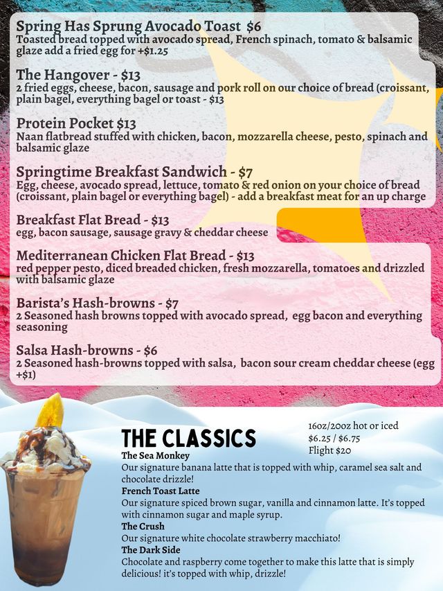 Pot Heads Coffee House - Menu