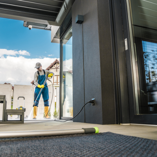 Commercial power washing by Color Vibe Painting