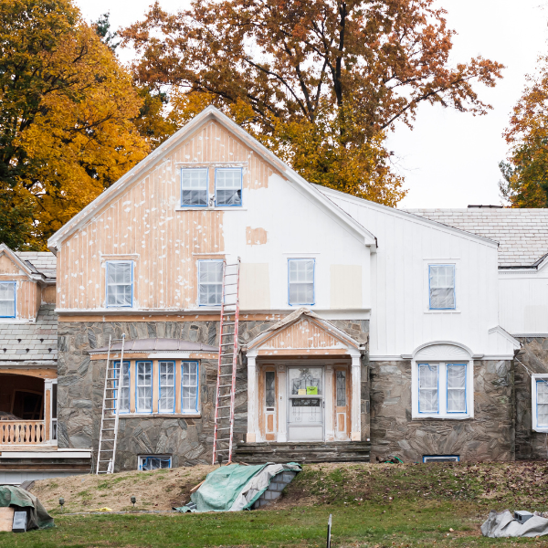 Exterior whole house painting in progress, Anaheim CA