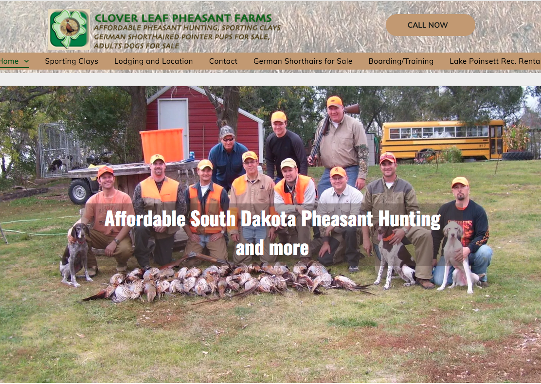 Web Design for Hunting Outfitter and Hunting Guide