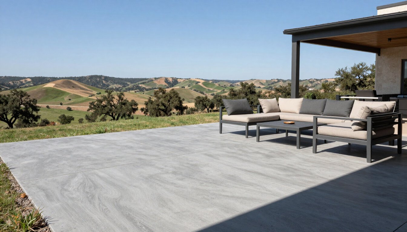 Patio construction foundation in Texas Hill Country