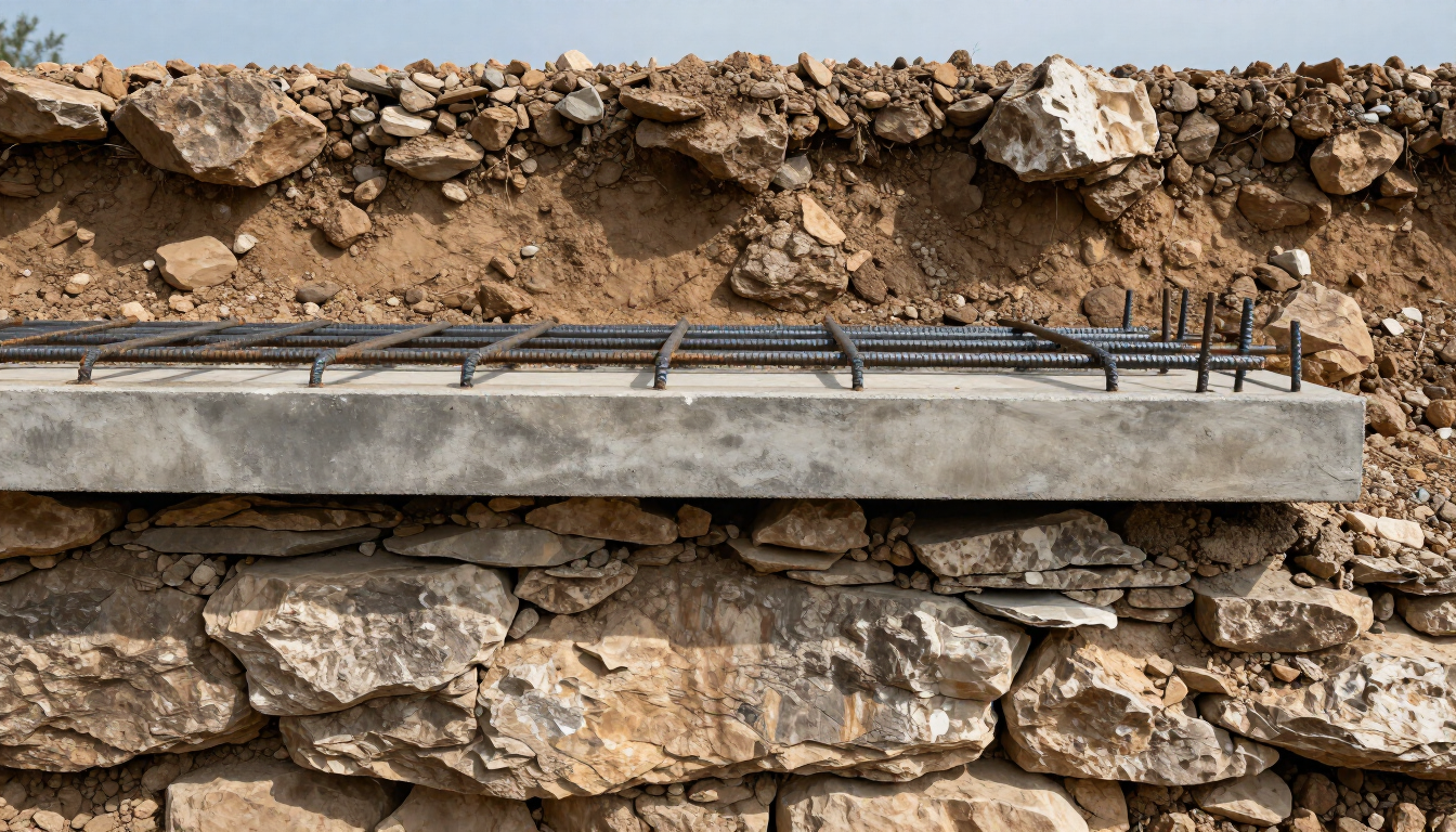 Patio foundation construction