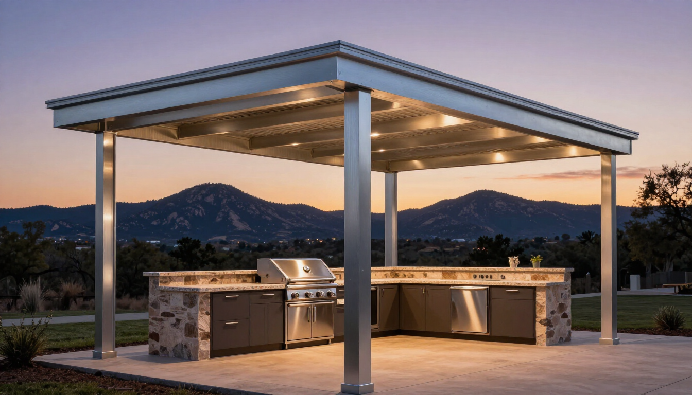 Finished luxury patio cover