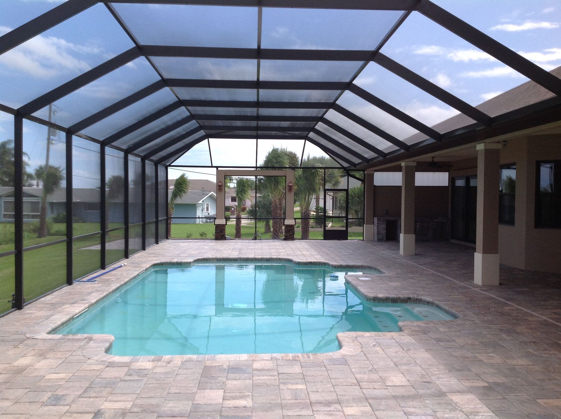 Screened pool enclosure providing year-round outdoor enjoyment in Pflugerville TX