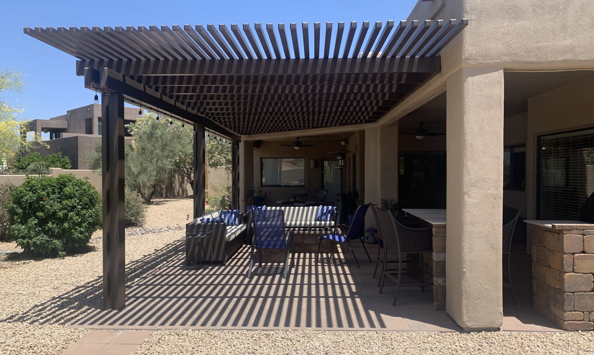 Stylish Alumawood pergola in Timberwood Park