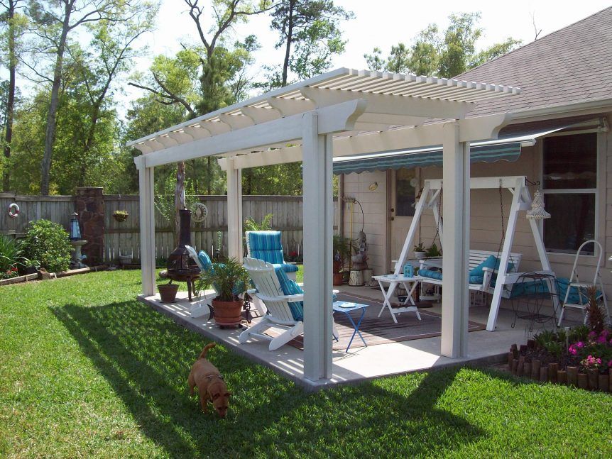 Custom Alumawood pergola in Converse patio installation