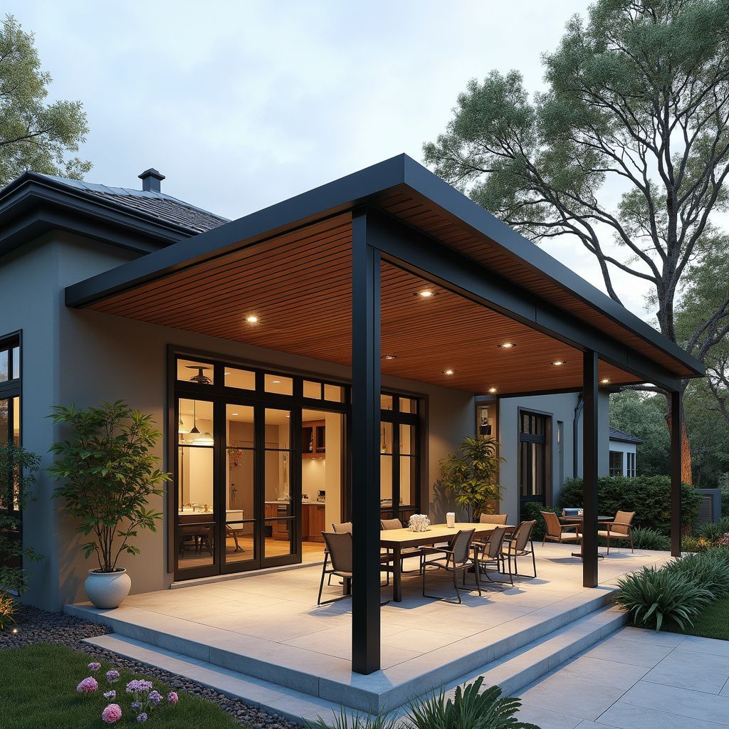 Energy-efficient covered patio in Cibolo residence