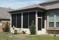 Custom aluminum screen enclosure with warranty coverage in Bastrop, TX