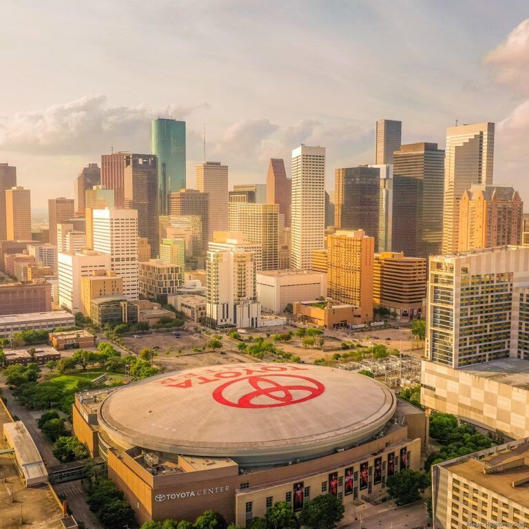 Map of an area with key locations marked, including POST TX, Toyota, and various businesses.
