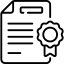 A thumbs up icon with a gear and a check mark.