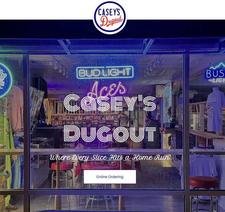 A screenshot of a casey 's dugout restaurant.