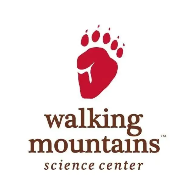 A logo for the walking mountains science center
